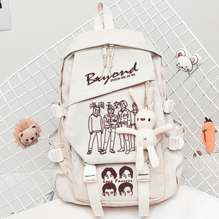 BEYOND乐队周边黄家驹同人 粉丝应援学生双肩包书包背包 海阔天空