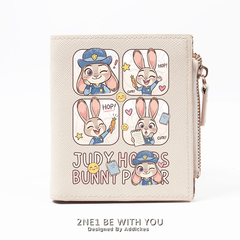 疯狂动物城朱迪周边钱包卡包一体包短款可爱高颜值ins风零钱包女