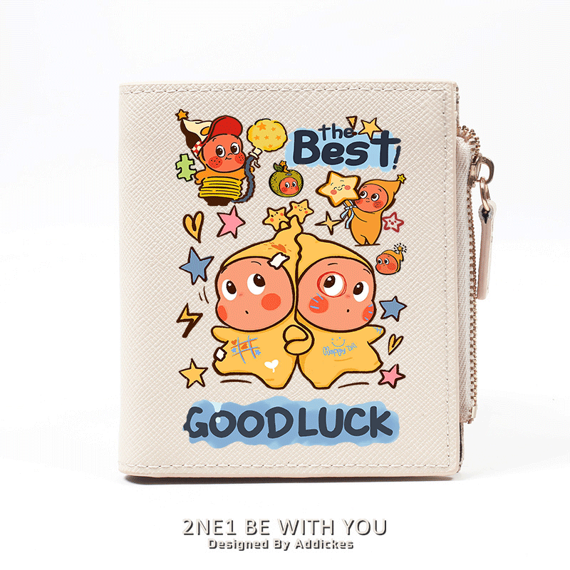 ins可爱趣味星星人个性卡通创意小众多卡位零钱包二合一卡包女生