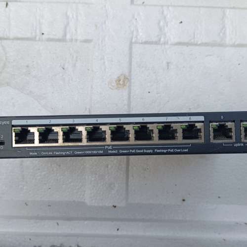 锐捷RG-ES210GC-LP 10口千兆POE交换机，8个