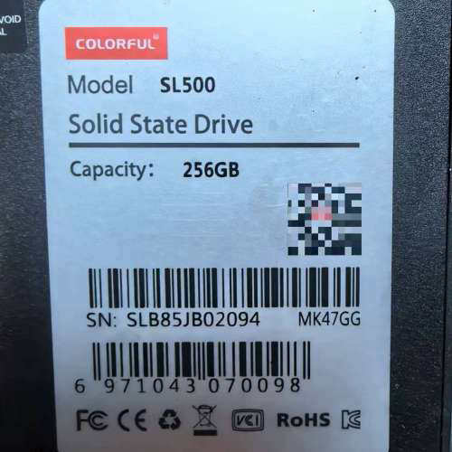 七彩虹 SL500 256G， 2.5寸固态硬盘，可预装WI