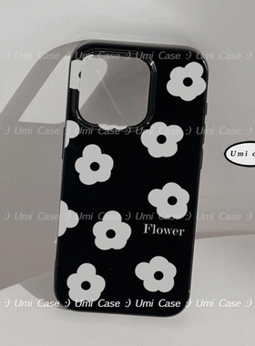 ins小众高级感白色花朵适用苹果15promax手机壳iphone16新款14pro女款12气质简约11全包XR软XS保护套15韩系