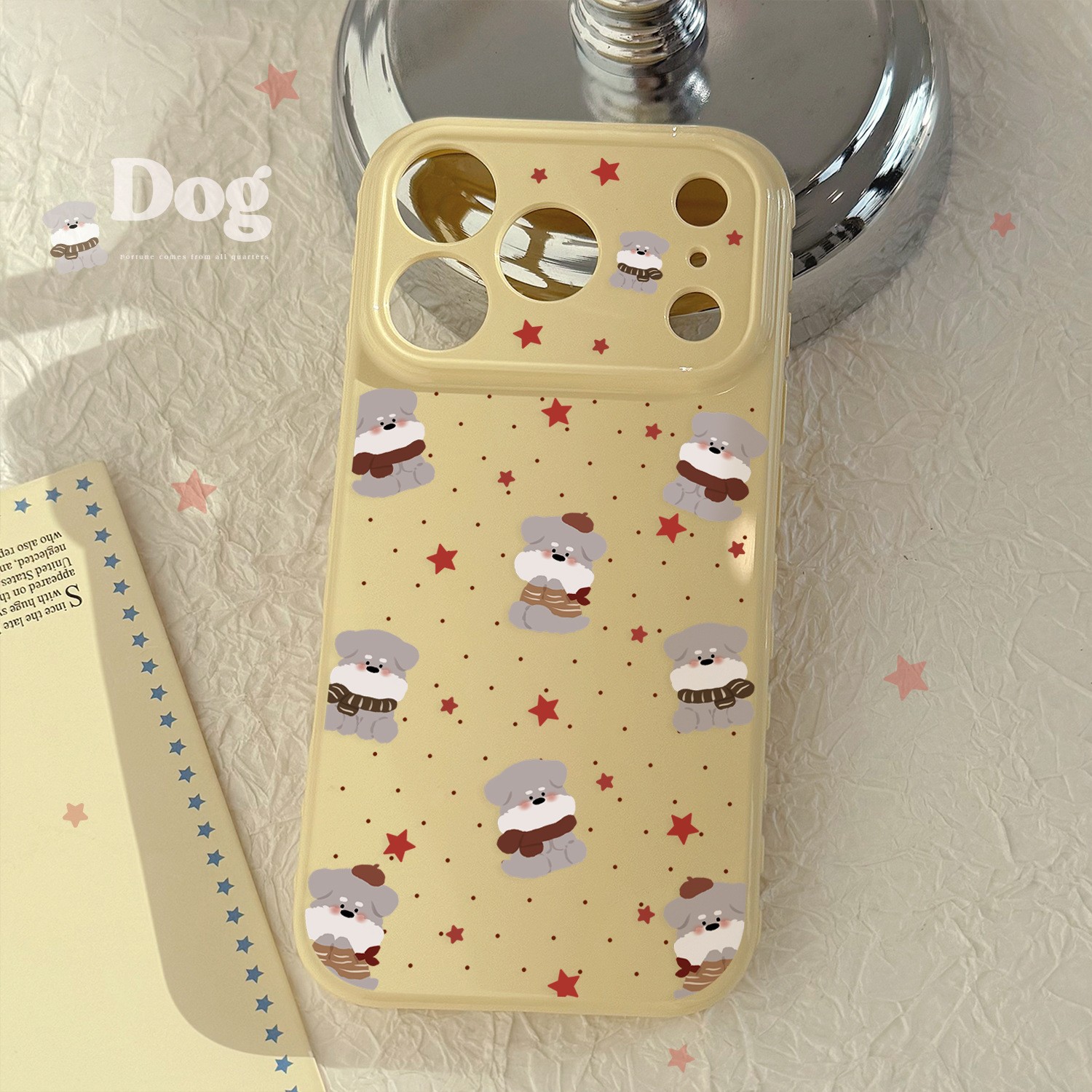 卡通冬日红星狗狗适用苹果17promax手机壳iphone17新款15pro女款14韩系12男女15全包13软壳16promax创意16