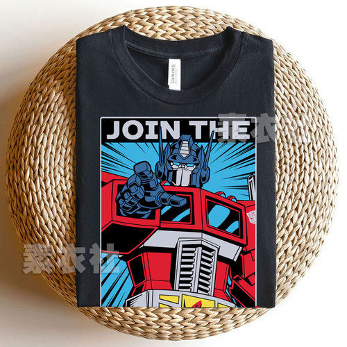 变形金刚汽车人擎天柱T恤纯棉