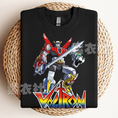 战神金刚短袖80 90后动漫周边百兽王Voltron宇宙的保护神T恤纯棉