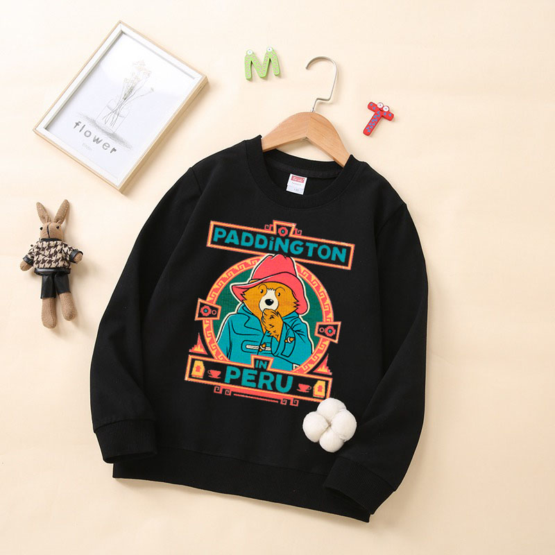 帕丁顿熊长袖棉paddington bear成人儿童电影动画周边圆领卫衣