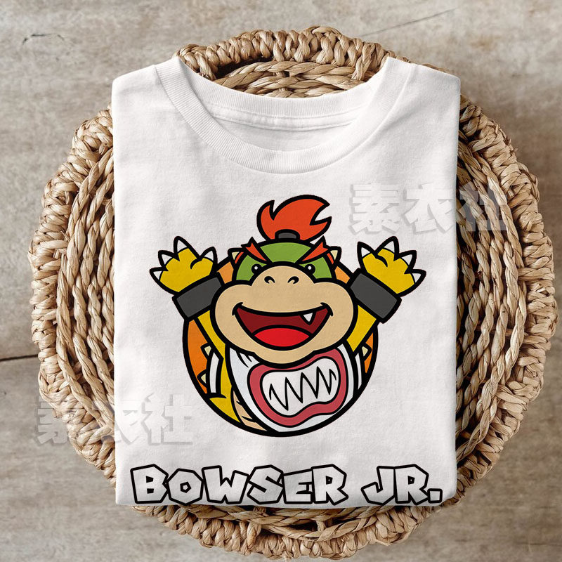 库巴二世短袖游戏周边儿童成人马里奥超级玛丽酷霸王百搭T恤纯棉