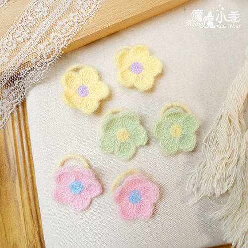 婴幼儿宝宝可爱小花花皮筋一对装