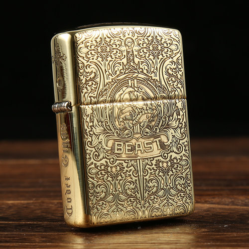 zippo纯铜盔甲版魔鬼圣经