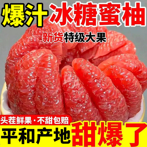 【正宗】福建平和红心柚子 特级大果当季新鲜水果红肉蜜柚9斤4个