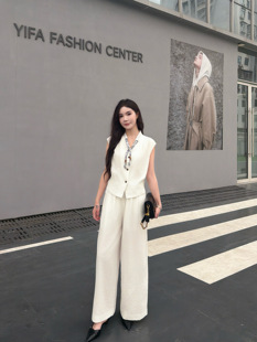 两件套潮A 2026夏新款 S15 马甲阔腿裤 女显瘦百搭无袖 时尚 气质套装