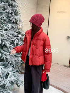 2026冬新款韩版时尚百搭显瘦立领宽松休闲羽绒服女保暖外套女8635