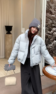 2026冬新款韩版时尚百搭显瘦立领宽松休闲羽绒服女保暖外套女2657