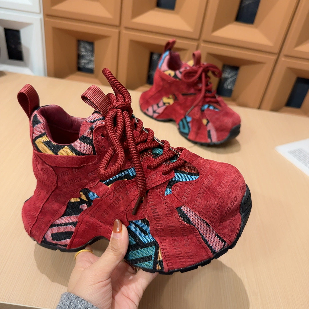 欧货重工内增高厚底老爹鞋女ins潮2026春小个子磨砂皮休闲运动鞋,女鞋,老爹鞋,淘宝优惠券,粉丝福利购,淘宝优惠卷