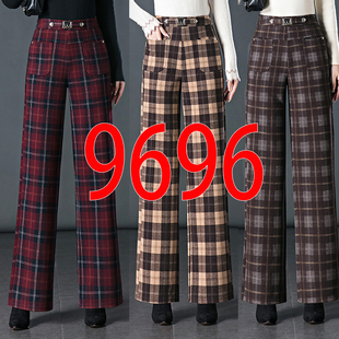 9696毛呢阔腿裤 9XL
