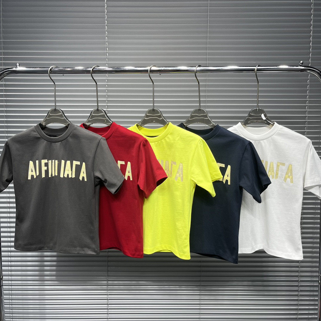 多巴胺亮色T恤胶带字母短袖