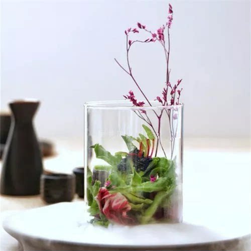 透明管子亚克力圆柱形餐具意境菜