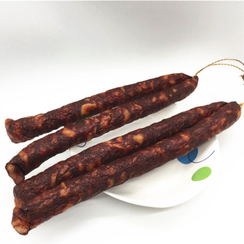 非湖南土猪肉农家风味烟熏腊肉香肠腊肠熏肠麻辣香肠500g包邮