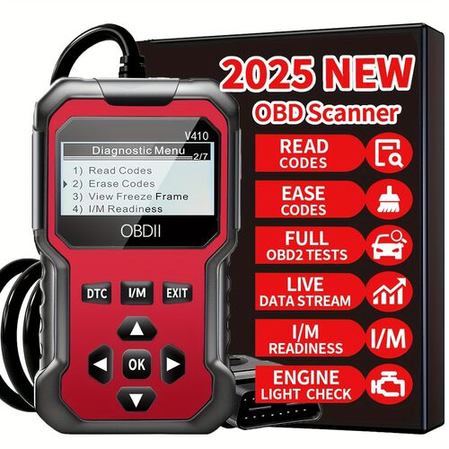 V410读码卡汽车故障诊断仪elm327发动机故障读取数据流obd2检测仪