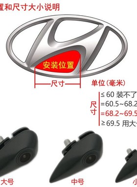 适用于现代IX35胜达途胜IX45领动悦动IX25车标专用前视头