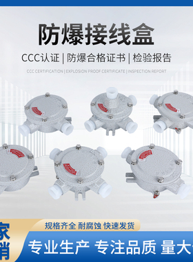 AH防爆接线盒二通防爆穿线盒四通接线盒平三通3/4分线盒4分接线盒