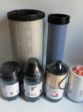 挖掘机福田雷沃FR150E/170E机油滤芯柴油滤芯油水纸滤空滤保养