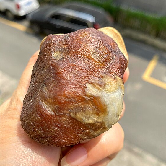老坑大马坎水石开窗红翡黄翡双彩多彩色料小精品色料天然翡翠原石