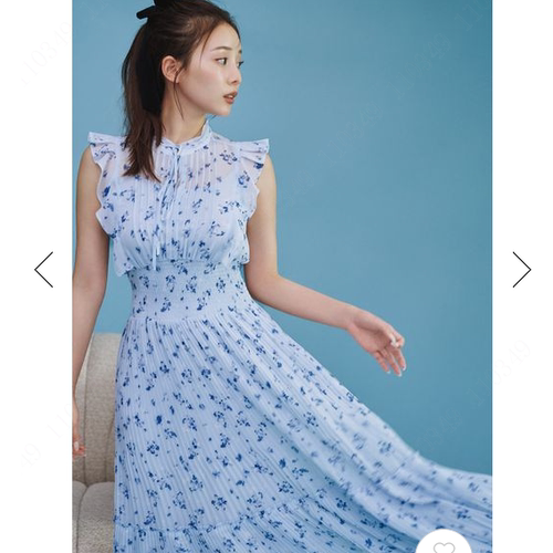 SNIDEL国内专柜正品直发小飞袖碎花收腰连衣裙SWFO264077吊牌1070