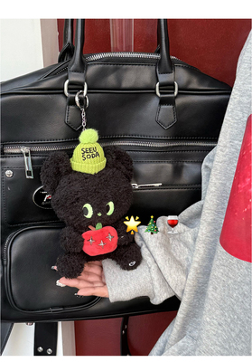 SEEUSODA｜原创联名潮流公仔新年礼物苹果玩偶小熊挂件平安果包挂