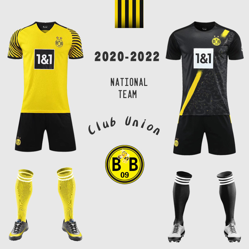 多特蒙德主客场球衣11号罗伊斯足球比赛训练队服儿童足球服套装