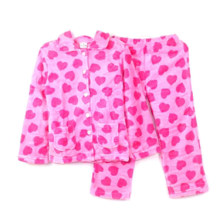 可爱公主春秋冬季珊瑚绒女士亲子装 卡通轻松小熊家居服 睡衣套装