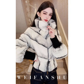 高级感时尚 凡舒轻奢 静安贵妇2025年秋冬新款 保暖水貂外套气质