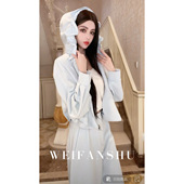 连帽套装 设计感休闲时尚 气质 白女春日2026年春夏新款 凡舒轻奢