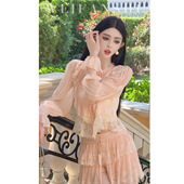 凡舒轻奢 气质蕾丝拼接三件套优雅显瘦 沉溺晨光2026年春夏新款