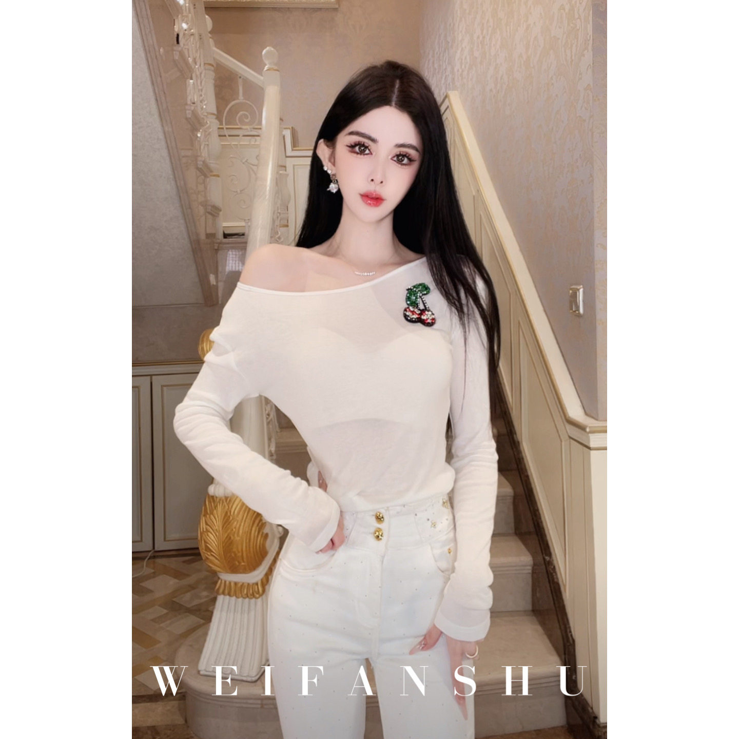 凡舒轻奢 夜半夜曲2025年秋冬新款时尚简约长袖打底上衣百搭显瘦,女装/女士精品,毛衣,淘宝优惠券,粉丝福利购,淘宝优惠卷