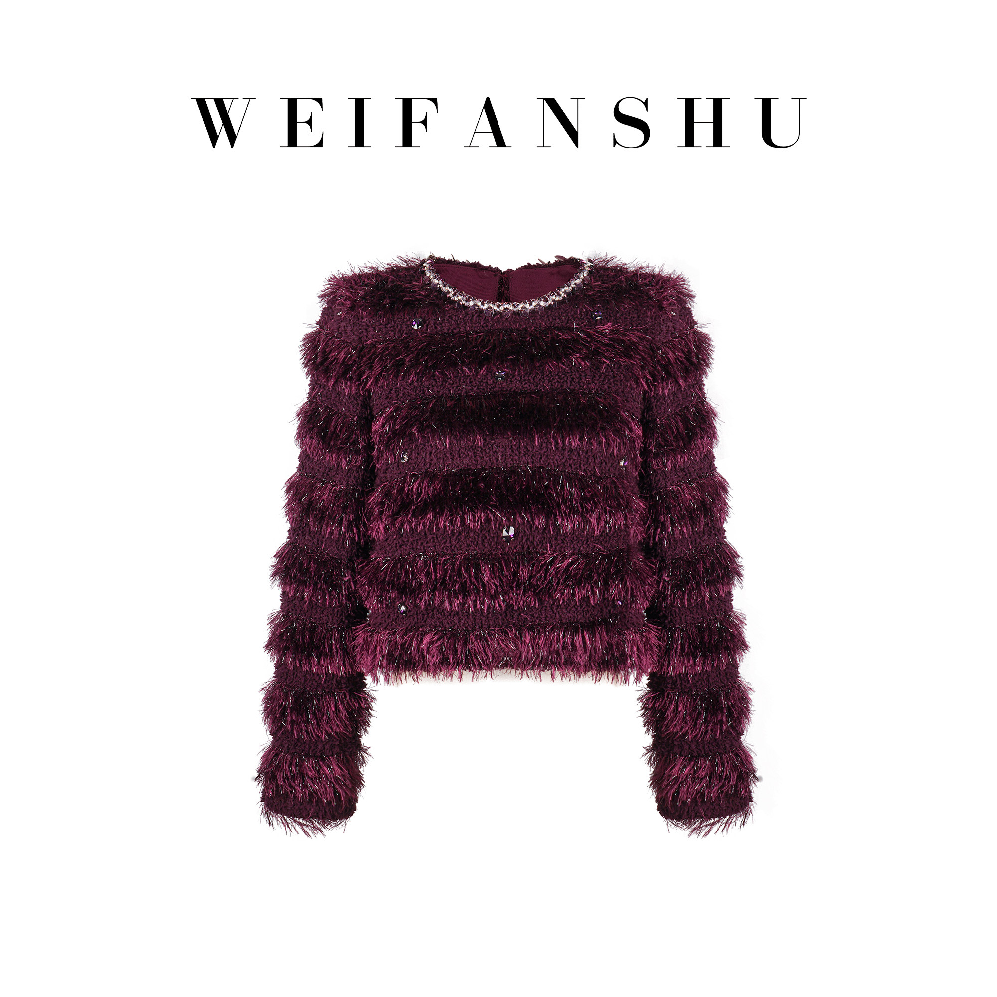 凡舒轻奢 藤影摇光2026年秋冬新款时髦气质流苏上衣圆领百搭时尚,女装/女士精品,毛衣,淘宝优惠券,粉丝福利购,淘宝优惠卷