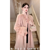 凡舒轻奢 教堂暮光2025年秋冬新款 丹麦进口天鹅绒半抽刀工艺水貂