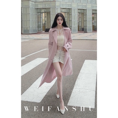 凡舒轻奢 换乘恋爱2026年春夏新款设计感时髦长款风衣外套减龄