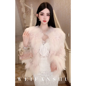 凡舒轻奢 心动轨迹2025年秋冬新款 甜美气质名媛白貉毛皮草外套