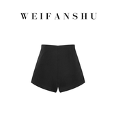 简约辣妹2025年秋冬新款 时尚 显瘦紧身黑色短裤 凡舒轻奢 百搭热裤