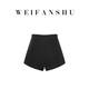 简约辣妹2025年秋冬新款 时尚 显瘦紧身黑色短裤 凡舒轻奢 百搭热裤