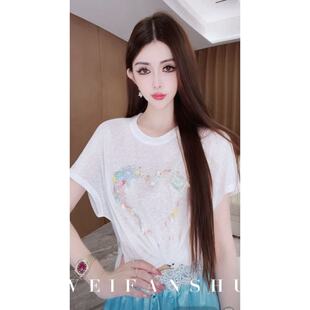 凡舒轻奢 夏日序曲2026年夏季新款设计感薄款T恤上衣清凉百搭