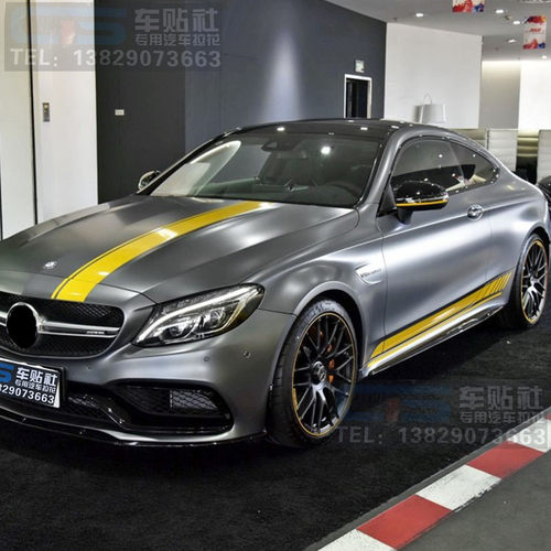 拉花改装车身侧裙引擎盖贴画