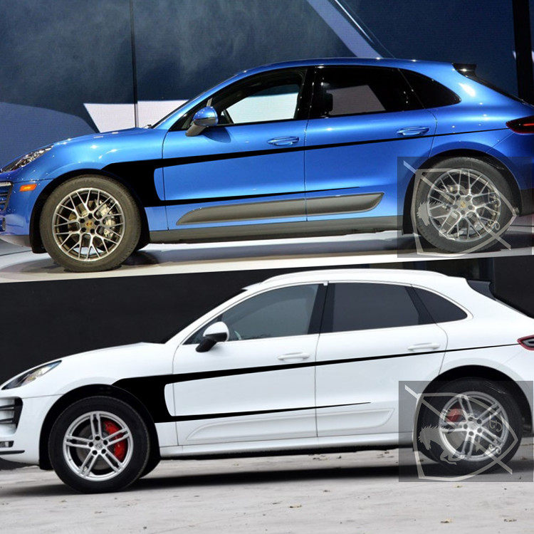 保时捷macan车贴 玛卡 车身拉花 卡宴改装 汽车贴纸 cayenne装饰