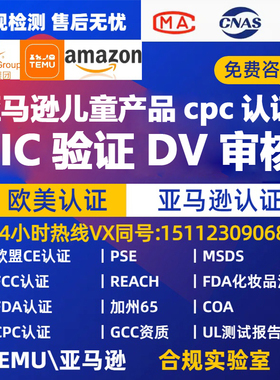 亚马逊亚马逊DV-TIC审核玩具 ASTM F963 en71 SOR TIC 验证新政策