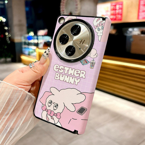 日韩风艾丝特兔适用OPPO Find N3手机壳Find N5 N3典藏版新款折叠屏防摔保护套高级中轴磁吸皮纹