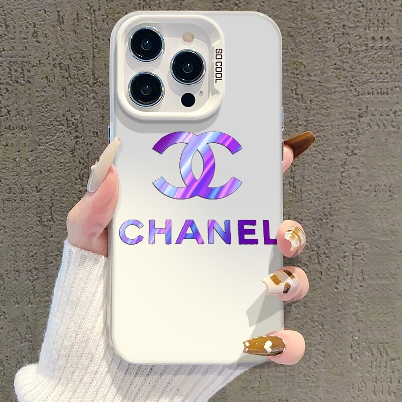 镭射小香风CHANEL适用苹果17promax手机壳彩绘iPhone16pro磨砂彩银15个性创意14小众高级感13防摔