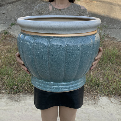 简约陶瓷大口径落地花盆