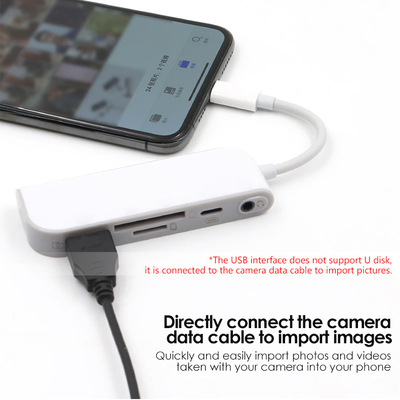 otg读卡器手机多功能五合一转TFsd内存卡3.5耳机3.0USB接口转换器