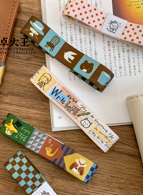 卓大王M5A7活页本绑带手帐本TN本可爱少女松紧带装饰防止爆本ys